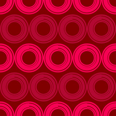 Polka dots seamless pattern. Mosaic of ethnic figures. Patterned texture. Geometric background. Vector illustration for web design or print.