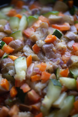 Ratatouille in the pan. French food concept