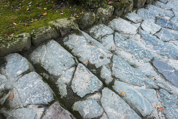 Stone steps in japanese design.