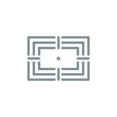 aim right on target outline flat icon. Single high quality outline logo symbol for web design or mobile app. Thin line sign design logo. viewfinder gray icon pictogram isolated on white background