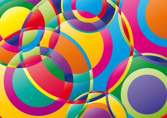 Abstract geometric colorful vector background with circles