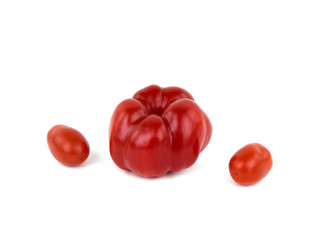 Red peppers on a white background