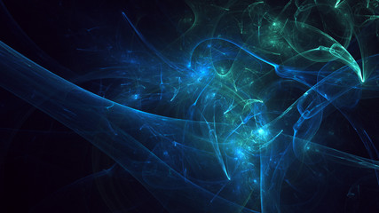 Fractal 3D rendering abstract light surreal background