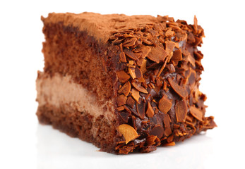 Chocolate Cake with flaked almonds