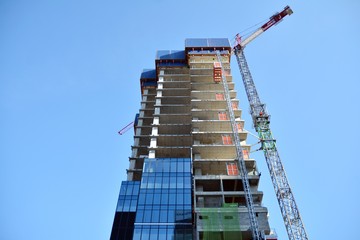 Naklejka premium Building under construction. Construction site,