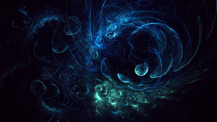 Fractal 3D rendering abstract light surreal background