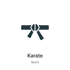 Karate vector icon on white background. Flat vector karate icon symbol sign from modern sport collection for mobile concept and web apps design. © Digital Bazaar