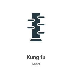 Kung fu vector icon on white background. Flat vector kung fu icon symbol sign from modern sport collection for mobile concept and web apps design.