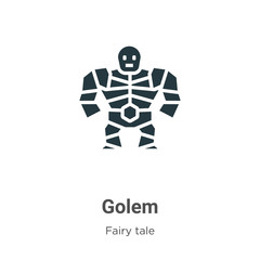 Golem vector icon on white background. Flat vector golem icon symbol sign from modern fairy tale collection for mobile concept and web apps design.