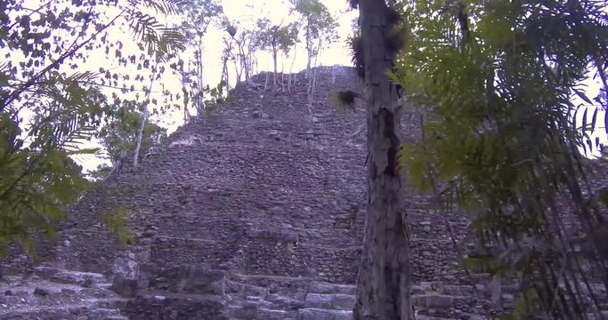 Ground view from the bigest mayan pyramid La Danta, Peten, Guatemala.