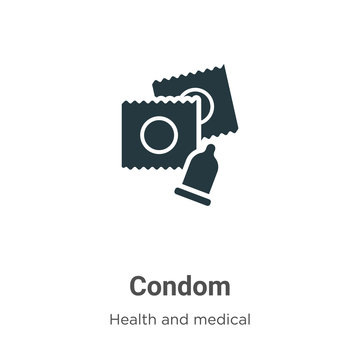 Condom vector icon on white background. Flat vector condom icon symbol sign from modern health and medical collection for mobile concept and web apps design.