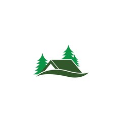 Obraz premium pine logo template icon design