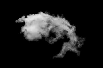 Cloud isolated on black background,Textured Smoke,Abstract black