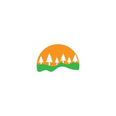 pine logo template icon design