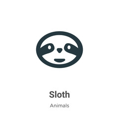 Sloth vector icon on white background. Flat vector sloth icon symbol sign from modern animals collection for mobile concept and web apps design. © Digital Bazaar