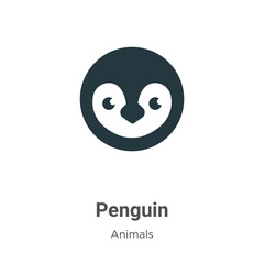 Penguin vector icon on white background. Flat vector penguin icon symbol sign from modern animals collection for mobile concept and web apps design. © Digital Bazaar