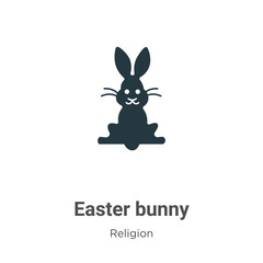 Easter bunny vector icon on white background. Flat vector easter bunny icon symbol sign from modern religion collection for mobile concept and web apps design.