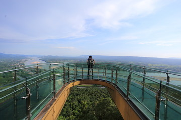 Sky Walk at Wat Pha Tak Sue in Nongkhai ,Thailand