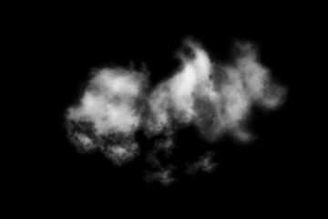 Cloud isolated on black background,Textured Smoke,Abstract black