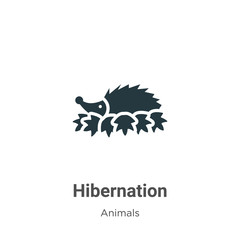 Hibernation vector icon on white background. Flat vector hibernation icon symbol sign from modern animals collection for mobile concept and web apps design.