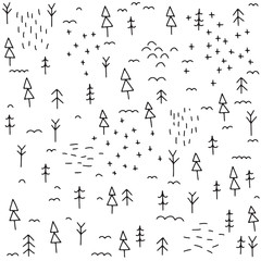 Obraz premium Vector Cartoon Seamless Christmas winter holiday pattern