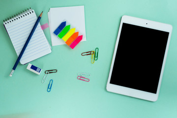 tablet similar to i pad style, on top view