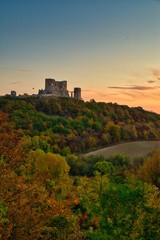 Csesznek medieval castle ruins in Hungary