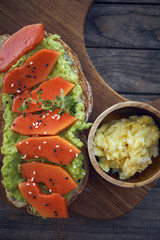 Avocado papaya toast