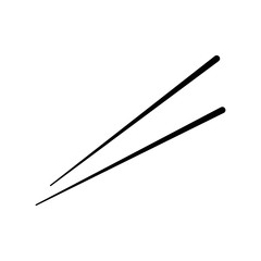 Chopstick vector chinese sushi isolated black white japanese chop food stick. Japan wooden bamboo stick.