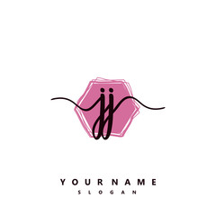 JJ Initial handwriting logo vector