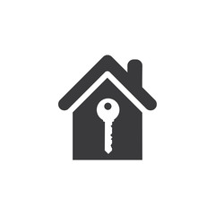 House Key icon, stock vector illustration flat design.