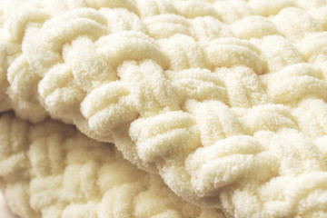 Light puffy fine wool blanket, soft image