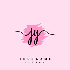 JY Initial handwriting logo vector