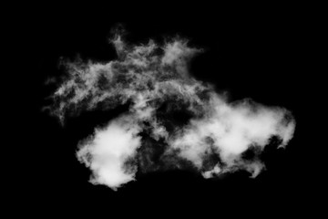 Fototapeta na wymiar Cloud isolated on black background,Textured Smoke,Abstract black