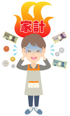 家計に苦しむ男性