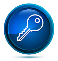 Key icon elegant blue round button illustration