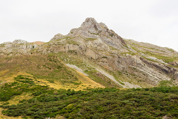 A hiking trail in Babia mountains of Leon province in Spain
