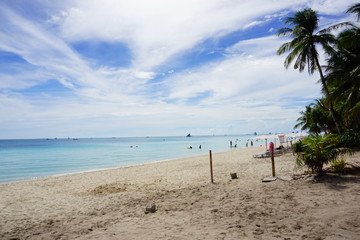 Fototapeta na wymiar white sand beach in Boracay Philippines
