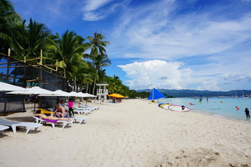 white sand beach in Boracay Philippines