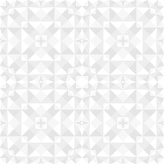 White Seamless Pattern Triangle Square