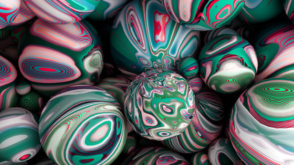 Obraz premium Bright background with a volumetric pattern and print. 3d illustration, 3d rendering.