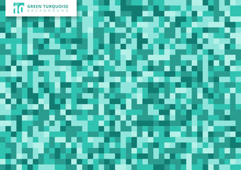 Green turquoise mosaic seamless pattern background and texture.