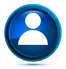 Person icon elegant blue round button illustration