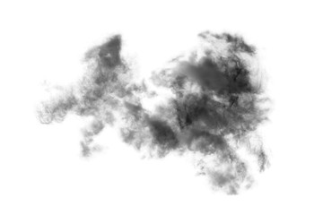 Cloud Isolated on white background,Smoke Textured,Abstract black