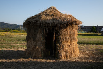藁の小屋