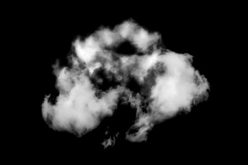 Cloud isolated on black background,Textured Smoke,Abstract black