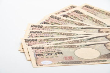 Close up japanese currency yen money banknote. Background concept for japan  economy.