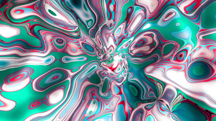 Bright background with a volumetric pattern and print. 3d illustration, 3d rendering.