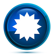 Star badge icon elegant blue round button illustration