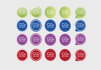 Co2 button klima emission  co2 neutral